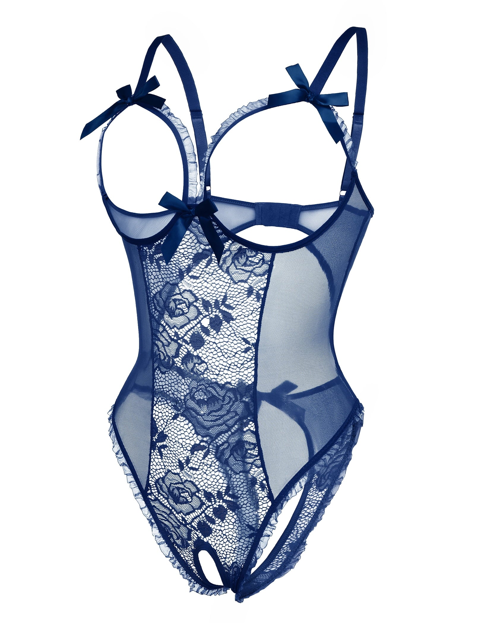 KISSGAL Lingerie for Women One Piece Bodysuit Sexy Lace Crotchless Lingerie Nightwear