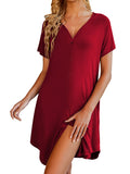 women nightgowns,house dress,button down nightshirts