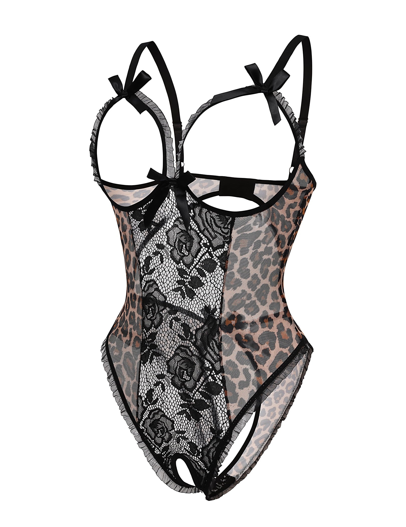 KISSGAL Lingerie for Women One Piece Bodysuit Sexy Lace Crotchless Lingerie Nightwear