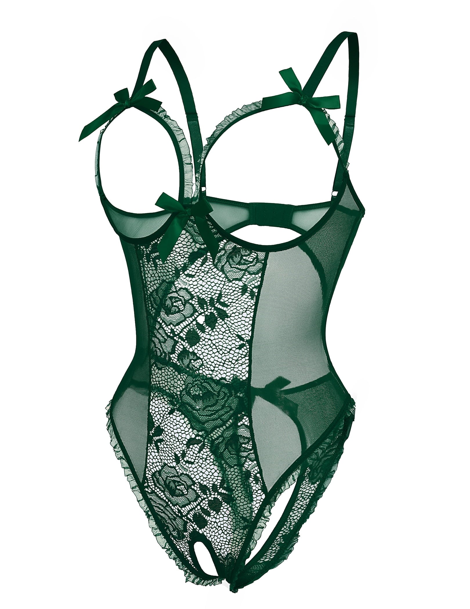 KISSGAL Lingerie for Women One Piece Bodysuit Sexy Lace Crotchless Lingerie Nightwear
