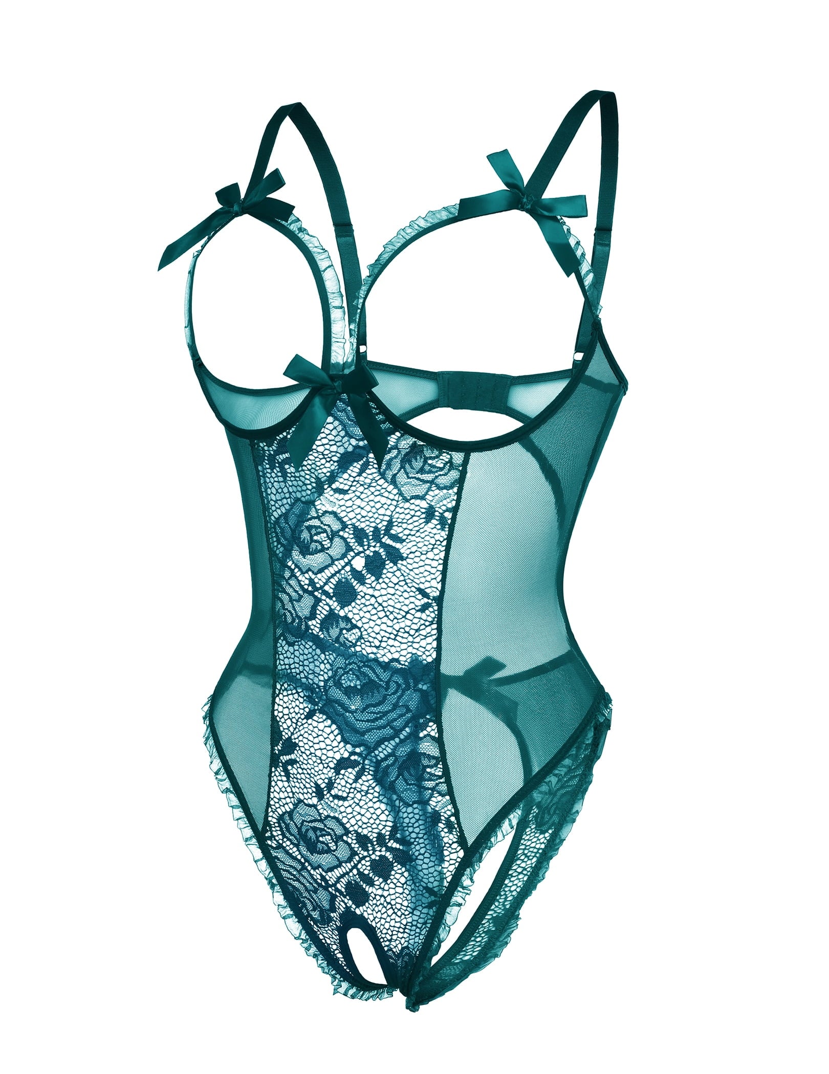 KISSGAL Lingerie for Women One Piece Bodysuit Sexy Lace Crotchless Lingerie Nightwear